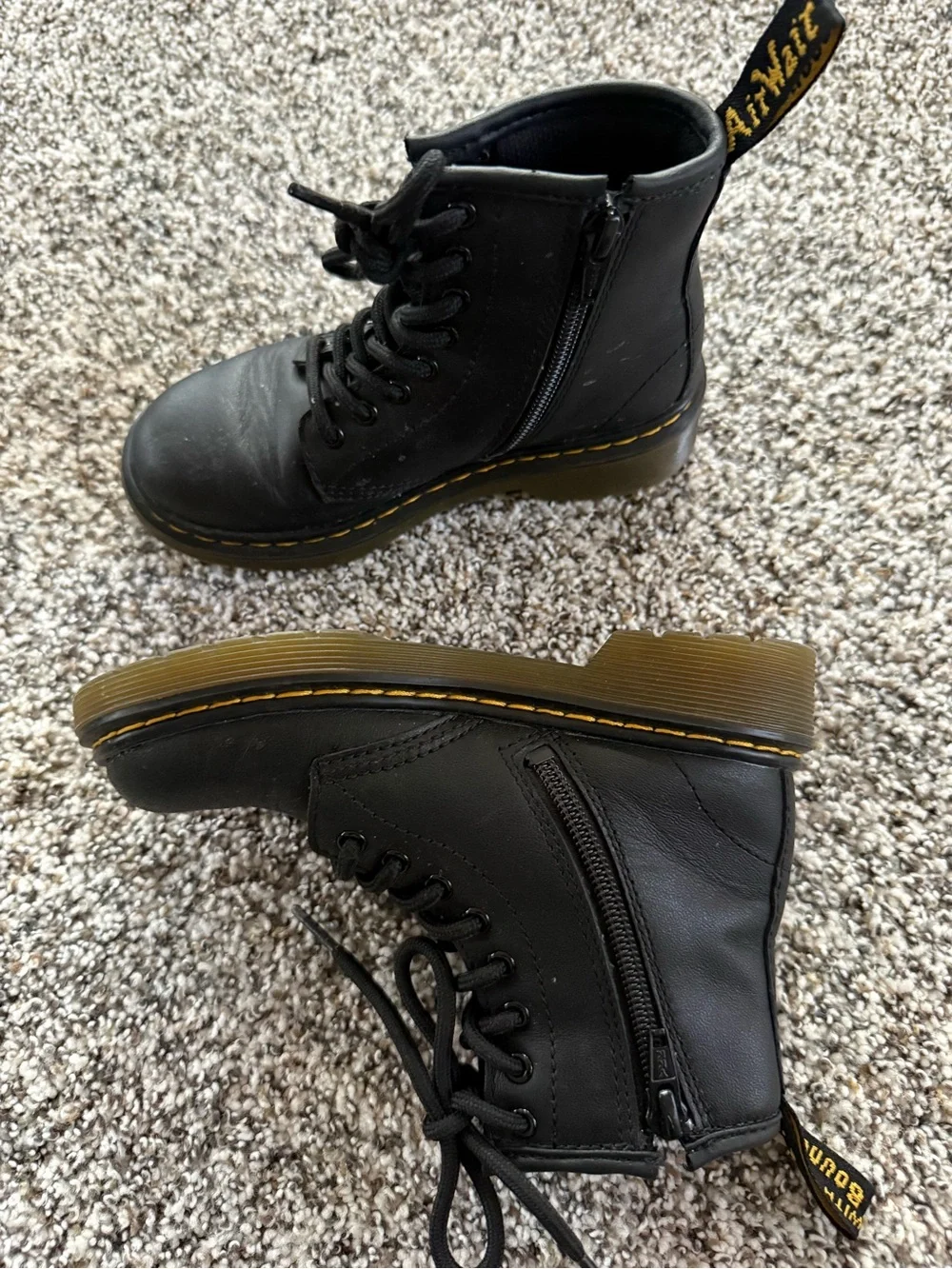 Dr. Martens Junior 1460 Softy T Leather Lace Up Boots Size 12 EU 29